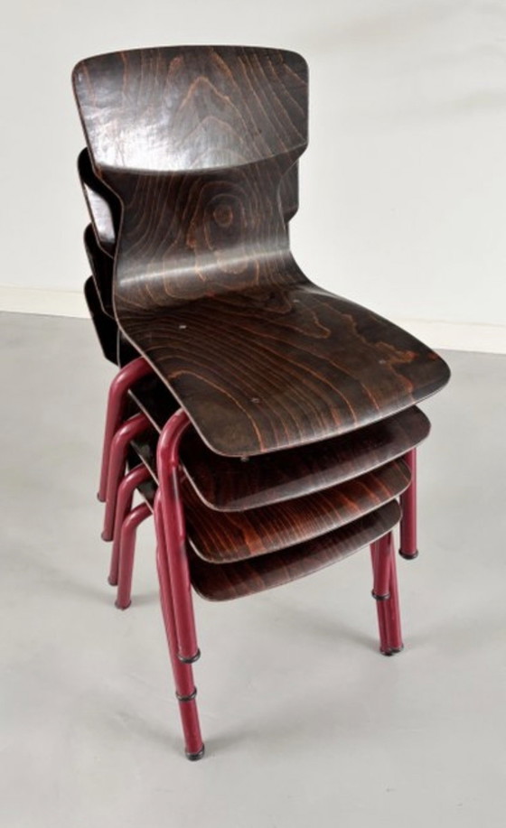 Chaises d'école Eromes/Marko 4x – Chaises de salle à manger, Wood, Metal (photo 3 of 5)