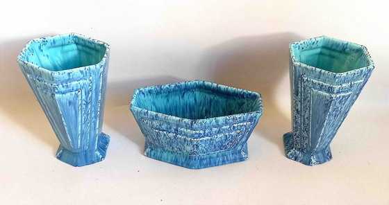 Image 1 of Juego de chimenea Art Déco de 3 piezas