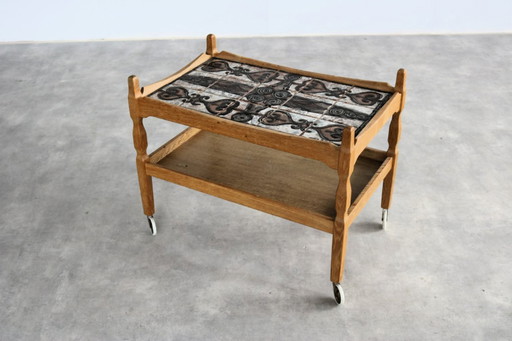 Desserte/table basse danoise brutaliste