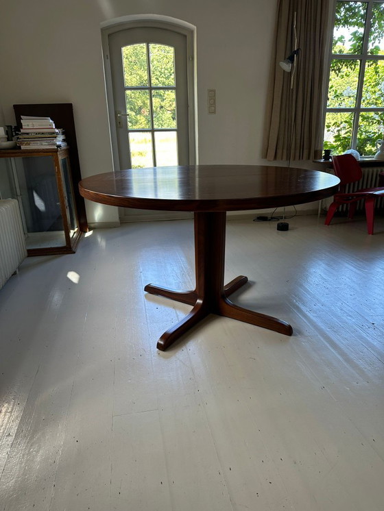 Image 1 of Table à manger à rallonge vintage danoise en bois de rose (Rosewood)