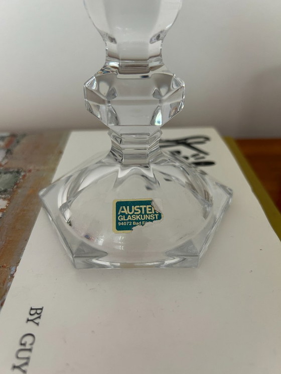 Image 1 of vintage crystal candlestick Austen Glass Art