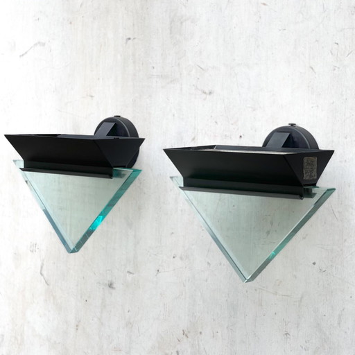 2X Candle, Fontana Arte Tria Wandlampen, Roberto Cardin