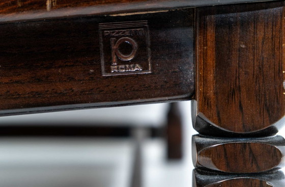 Image 1 of Mid-Century Modern Italian Walnut and Fabric Country Sofa by Pizzetti Roma, 70s