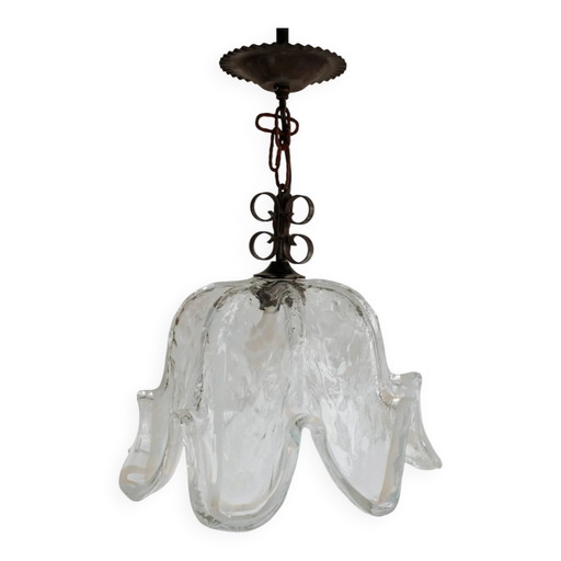Vintage Murano Glas Pendelleuchte aus Italien, 1970er Jahre.