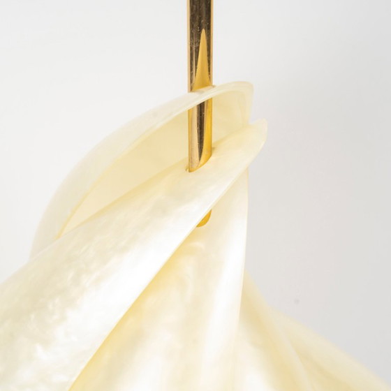 « Coquillage » lamp van Maison Rougier, Canada, jaren 70 – Vloerlampen, Plexiglass, Brass (photo 5 of 7)
