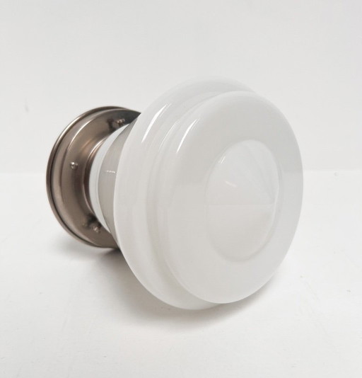 Plafonnier Gispen en verre opale pour GISO, années 1960