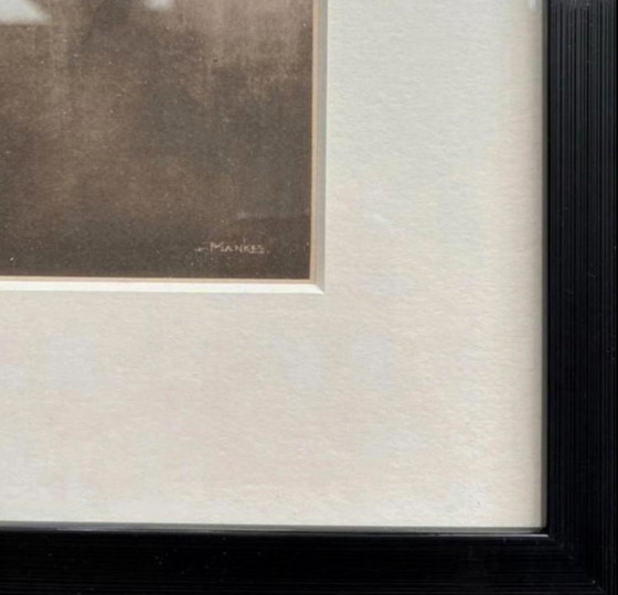 Image 1 of Jan Mankes 1889-1920 / Original Heliogravüre Drosseln in der Abenddämmerung 1923