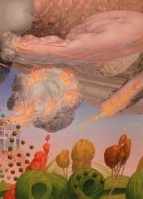 Image 1 of The Garden and the Burning House Signed Giclée Print by Wolfgang Hutter, 2014