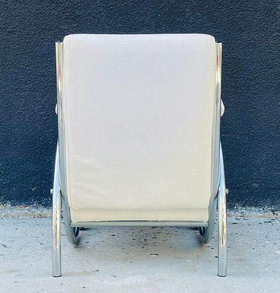 Image 1 of CLC France - design klassieker - buizenstoel - fauteuil “Saxhorn chair“ wit