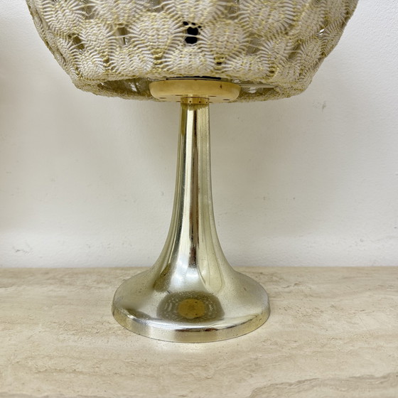 Image 1 of Set of 2 Aro leuchte table lamps with fabric shade , 1970s