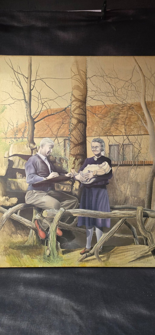 Óleo sobre lienzo con monograma SB, fechado en 1974/75.