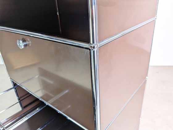 Image 1 of Mobiletto portadocumenti USM Haller originale 1x5 marrone vintage