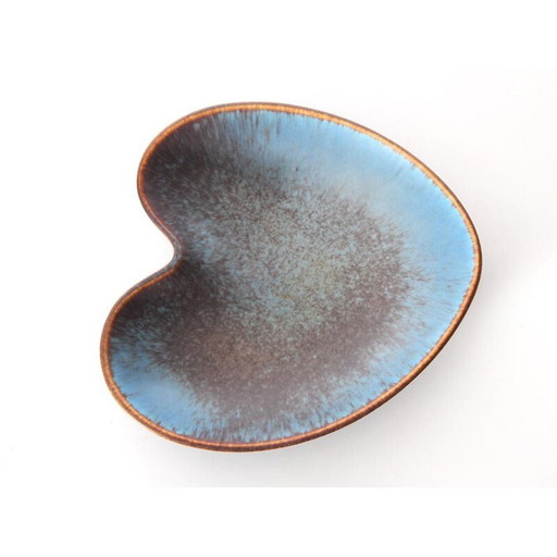 Scandinavisch vintage bruin en blauw kopje van Gunnar Nylund voor Rorstran, 1960