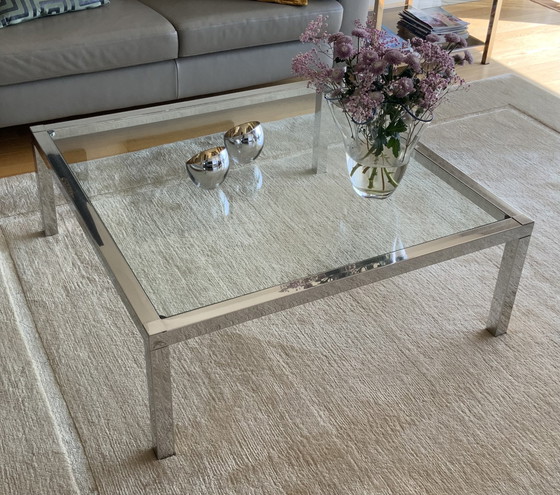 Image 1 of Salontafel glas + nikkel