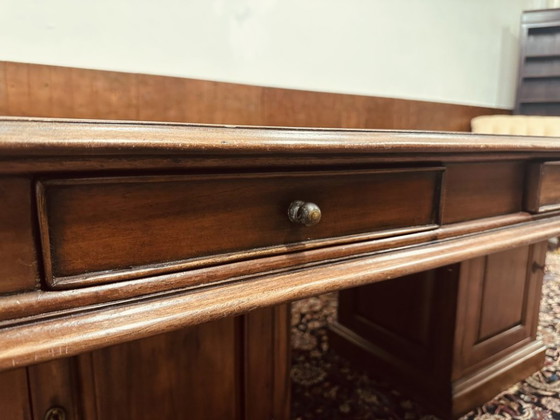 Tavolo da riunione classico inglese con sedie – Set da pranzo, Tessile, Legno (photo 13 of 23)