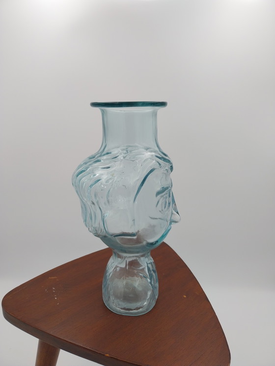 Image 1 of 1 x vase tete glass head vase m 23cm high