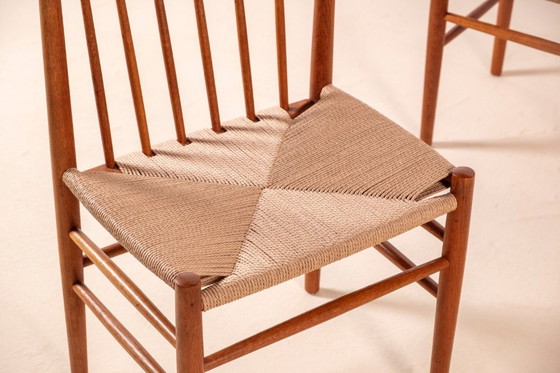 Image 1 of 4x Jørgen Bækmark J80 Oak Dining Chair, 1967 FDB