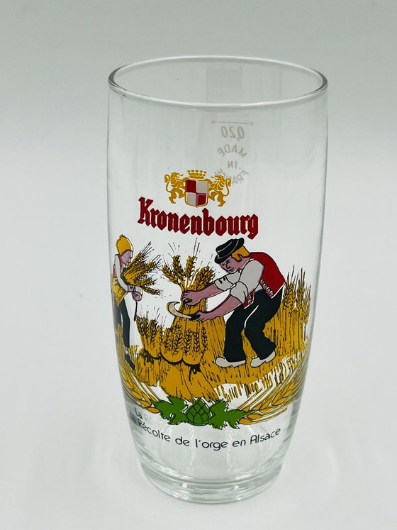 Set completo di 6 bicchieri Kronenbourg 'La Storia della Birra', Kronembourg, Bicchieri e caraffe, Vetro (foto 3 di 9)