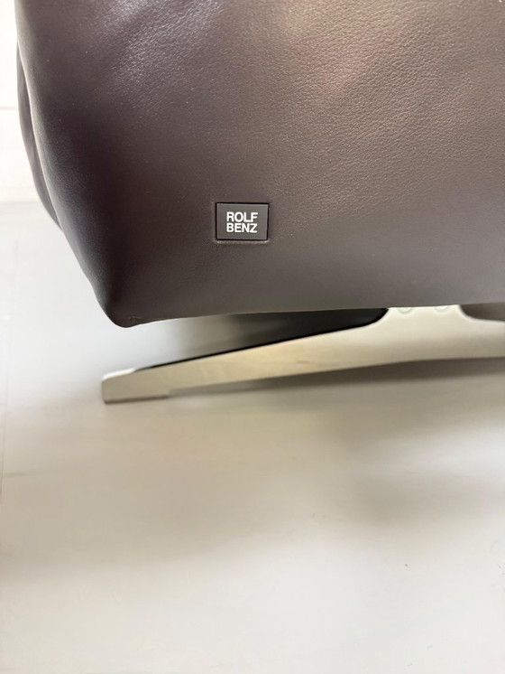 Image 1 of Rolf Benz 50 Cuero Gris Antracita Sofá Sofá Relax función