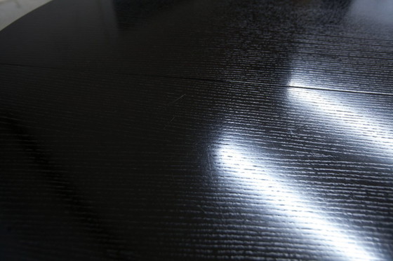 Image 1 of Osvaldo Borsani black and chrome round height-adjustable table with extension