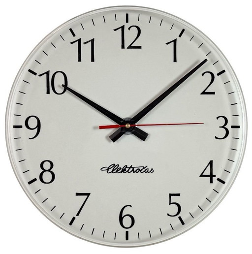 Vintage-Bürowanduhr von Elektročas, 1990er Jahre