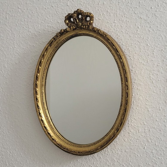 Image 1 of Vintage gouden ovale boogspiegel
