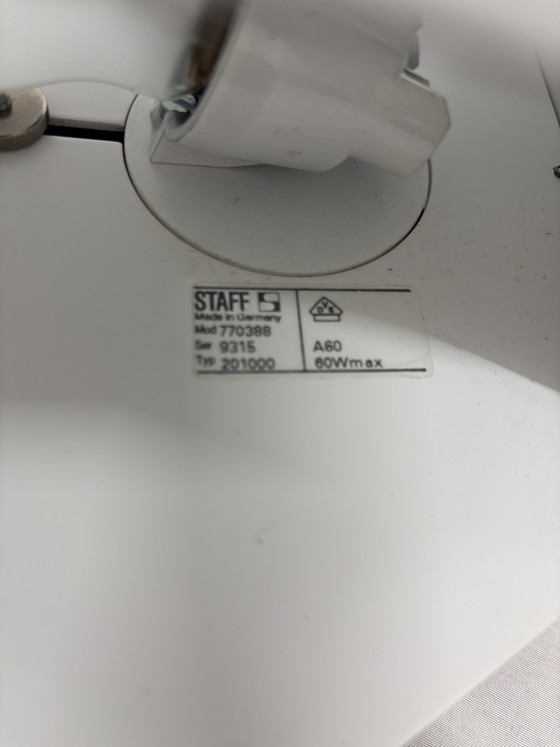 Image 1 of Vintage Staff Leuchten wandlamp design: Witte & Krüger 1968