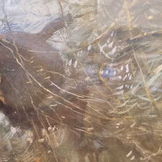 Image 1 of Grabado, “The Huntsman. Ned on the Brown Mare”, Sir Alfred James Munnings, escuela de Newlyn, 10’s - Inglaterra