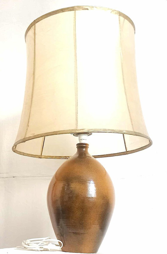 Image 1 of Lampada in terracotta e ceramica anni '70, altezza 69 cm