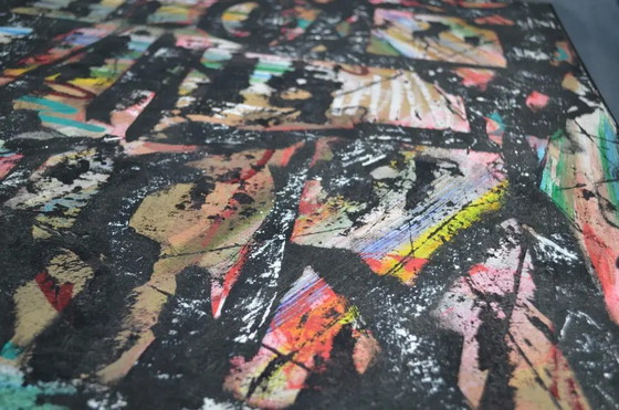 Bernard Laymet (20th Century) "Untitled" Acrylic on Canvas Signed – Paintings & Drawings, Abstract (photo 9 of 9)