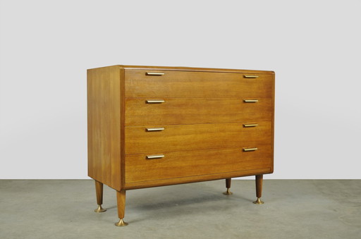 Mid-Century A.A. Patijn Walnut Chest of Drawers 1950s Netherlands