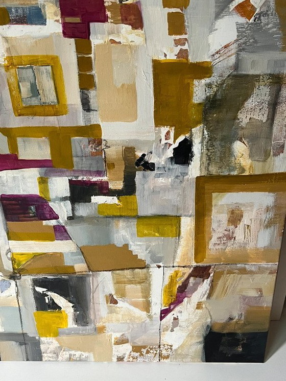 Image 1 of Lienzo de pintura acrílica abstracta contemporánea - 80x65cm