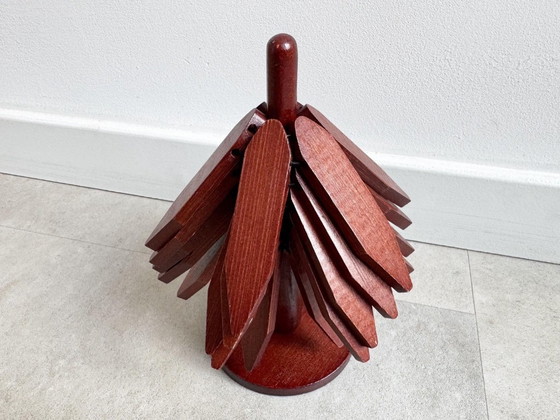 1x Set Van 5 Houten Onderzetters - Onderzetter Boom – Tafelaccessoires, Wood (photo 5 of 5)