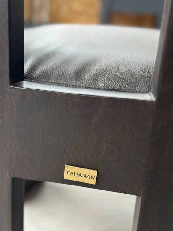 Image 1 of Lot de 2 chaises TAHANAN en bois massif et cuir – Design philippin fait main