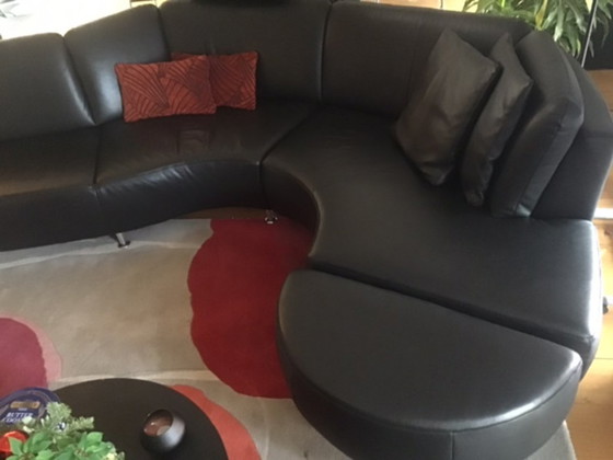 Image 1 of Divertido sofá de cuero negro de FM Muster