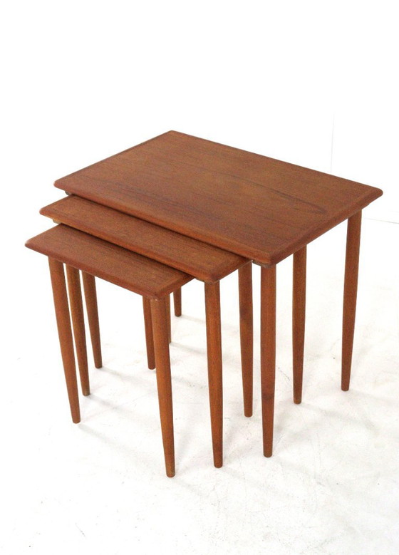 Image 1 of Set of nesting tables side tables Danish vintage