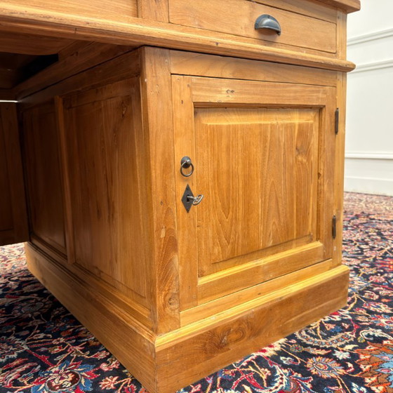 Grand Bureau Anglais Classique avec Panneau Arrière – Bureaux, Métal, Bois (photo 15 of 20)