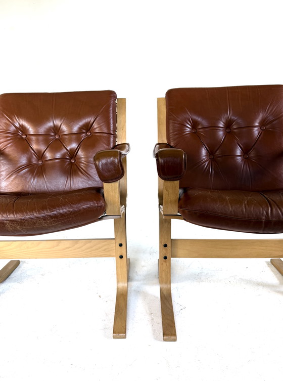 Image 1 of 2x fauteuil vintage 'Siesta', Ingmar Relling, Westnofa '70