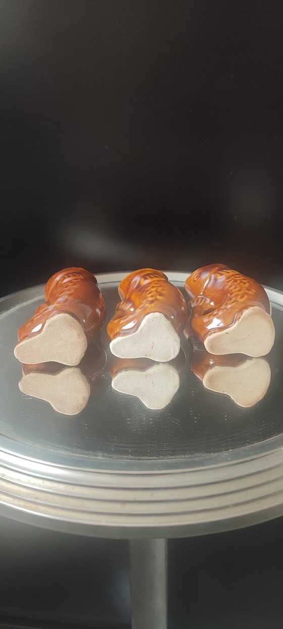 Image 1 of Service "Poisson" Céramique Ambrée Vintage époque URSS