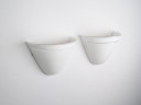 Par de Apliques Murano Due Cristal Blanco, Italia, 1980s