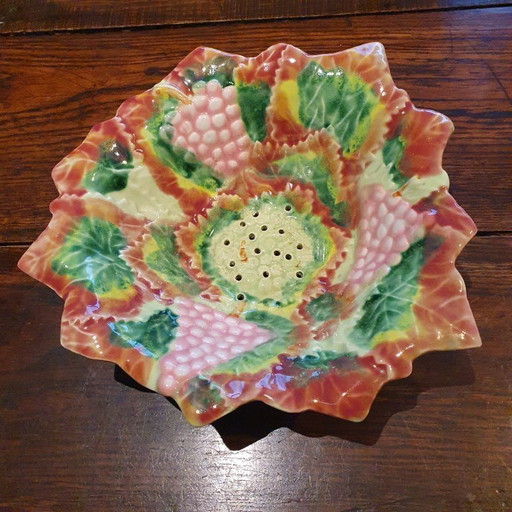 Colorful colander in ceramic