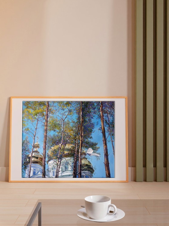 Original Ölgemälde Zeitgenössische Kunst Tempel Gute Nachrichten – Gemälde & Zeichnungen, Canvas (photo 2 of 7)