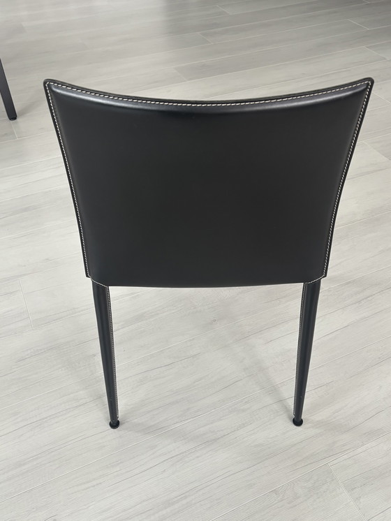 Image 1 of Table à manger Metaform avec 6 chaises en cuir