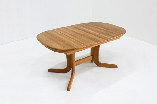 Vintage Danish oval extendable dining table