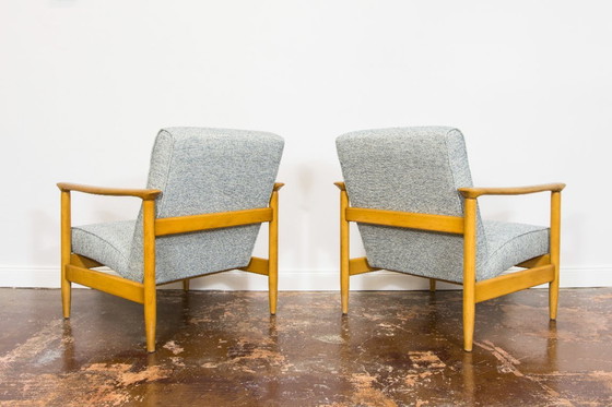 Image 1 of Mid-eeuwse moderne fauteuils GFM-142 van Edmund Homa, Polen, jaren 1960, set van 2