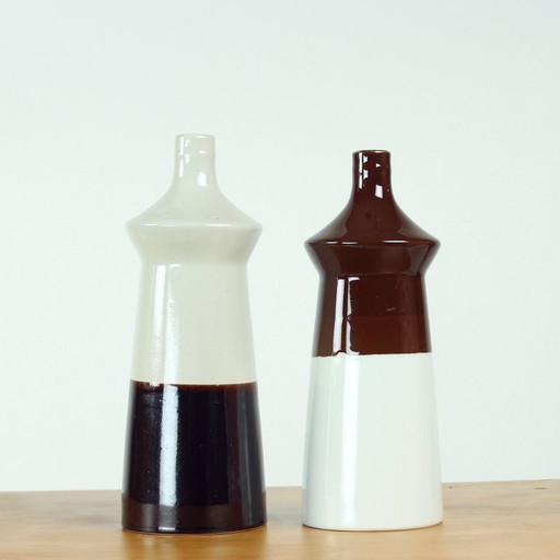 Set Of Two Ceramic Vases By Jamberk, Czechoslovakia 1960s
