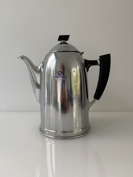 Servizio da Caffè Vintage, Art Déco, Marca Demeyere Della Linea Inaltérable (3 pezzi) – Stoviglie, Metal (photo 2 of 14)