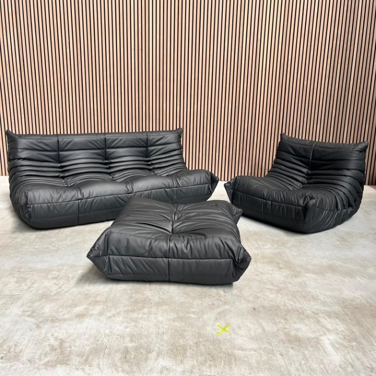 Ligne Roset Togo Modular Set | Black Leather | €8,400 | Whoppah