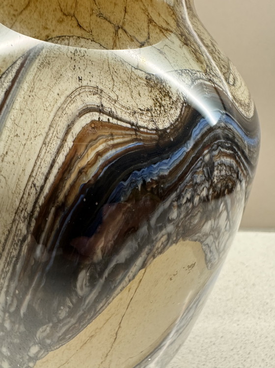 Image 1 of Beautiful Unica Glass Vase – Master Glassblower Jean-Claude Novaro