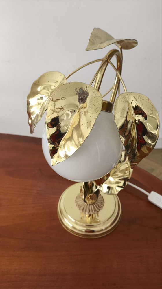 Vintage lamp met gouden bladeren – Tafellampen, Metaal (photo 8 of 8)